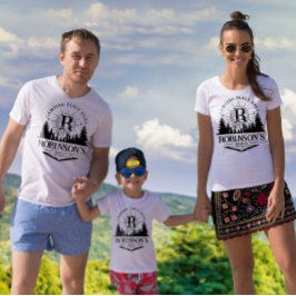 一致するカスタム家族キャンピングモノグラム Tシャツ
