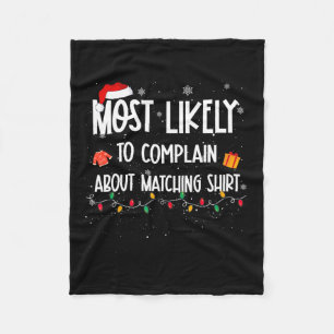 一致するクリスマスのおもしろいに文句を言う可能性がある フリースブランケット