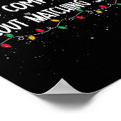 一致するクリスマスのおもしろいに文句を言う可能性がある ポスター (角)