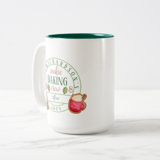 一致するクリスマスベーキングクルー ツートーンマグカップ (正面左)
