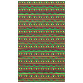 一致するクワンザイエローレッドブラックグリーンラージ テーブルクロス (正面)