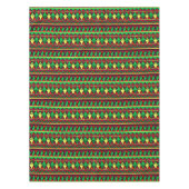 一致するクワンザイエローレッドブラックグリーン テーブルクロス (正面)