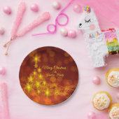 一致するセット金ゴールド星ツリー変更名7" ペーパープレート (パーティー)