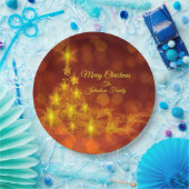 一致するセット金ゴールド星ツリー変更名9" ペーパープレート (パーティー)