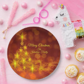 一致するセット金ゴールド星ツリー変更名9" ペーパープレート (パーティー)