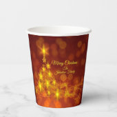 一致するセット金ゴールド星ツリー変更名 紙コップ (裏面)