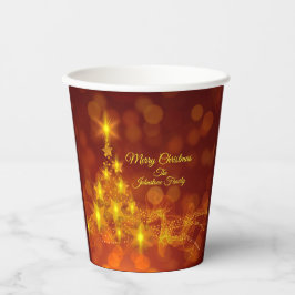 一致するセット金ゴールド星ツリー変更名 紙コップ