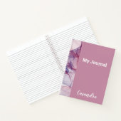 一致するバックグラウンドジャーナルの霧の紫色の色 ノートブック (内部)