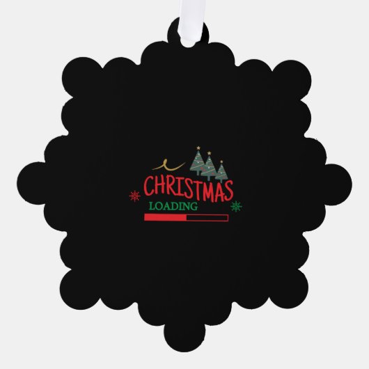 一致するファミリクリスマスのロード オーナメントカード (正面)