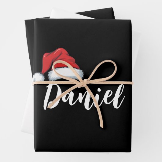 一致するファミリクリスマスクリスマスパーソナライズされた名 ラッピングペーパーシート (インサイチュ)