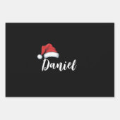 一致するファミリクリスマスクリスマスパーソナライズされた名 ラッピングペーパーシート (正面)