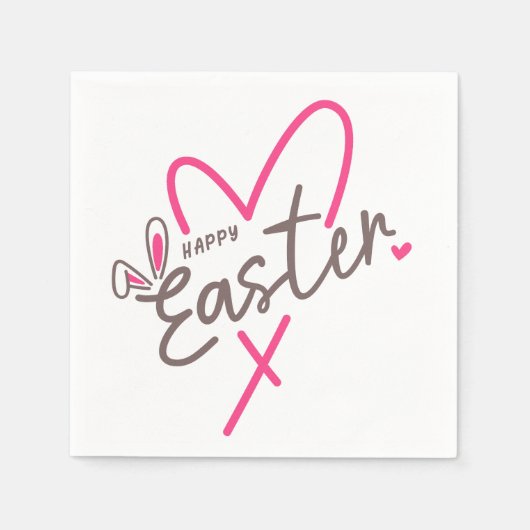 一致するファミリハッピーイースター スタンダードカクテルナプキン (正面)