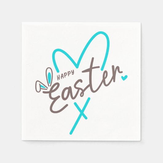 一致するファミリハッピーイースター スタンダードカクテルナプキン (正面)