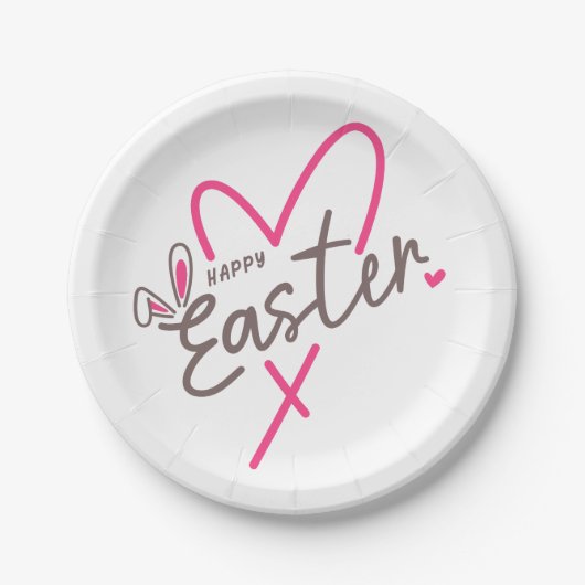 一致するファミリハッピーイースター ペーパープレート (正面)