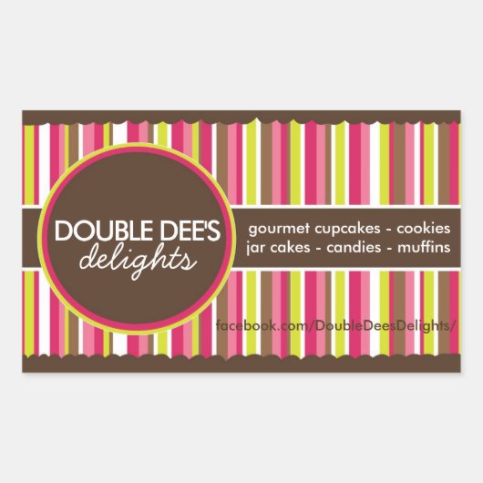 一致するベーカリーシール 長方形シール (正面)