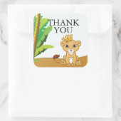 一致するライオンの王ラベル スクエアシール (バッグ)