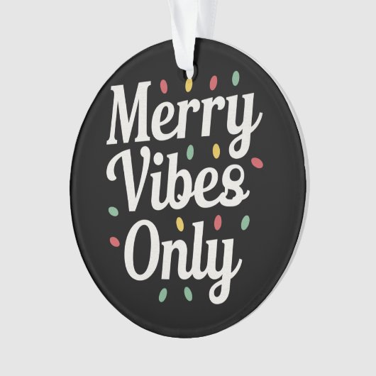 一致する家族のメリークリスマスの雰囲気のみ オーナメント (正面)