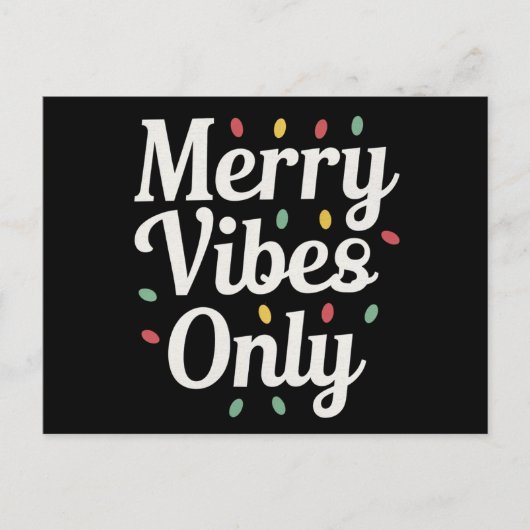 一致する家族のメリークリスマスの雰囲気のみ シーズンポストカード (正面)