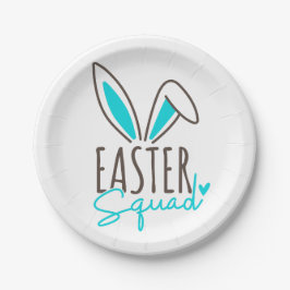 一致する家族の復活祭チーム ペーパープレート