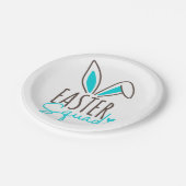 一致する家族の復活祭チーム ペーパープレート (アングル)