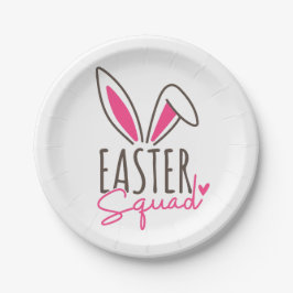 一致する家族の復活祭チーム ペーパープレート