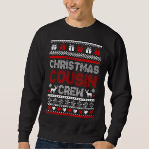 一致する家族クリスマスのパジャマのいとこのクルー スウェットシャツ