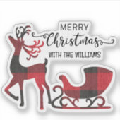 一致する家族クリスマス | パーソナライズされたモダン シール (正面)