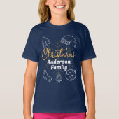 一致する家族名服クリスマス Tシャツ (正面)