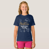 一致する家族名服クリスマス Tシャツ (正面フル)