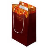 一致する感謝祭オレンジの葉の名前Year Small スモールペーパーバッグ (正面アングル)