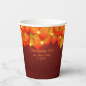 一致する感謝祭オ離れレンジ名の年 紙コップ (正面)