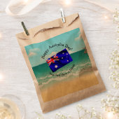 一致する文字の編集オーストラリアの日フラグビーチロリー フェイバーバッグ (クリップ留めされた状態)