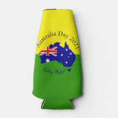 一致する文字の編集オーストラリアの日 ボトルクーラー (正面)