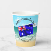 一致する文字の編集オーストラリアの日 紙コップ (裏面)