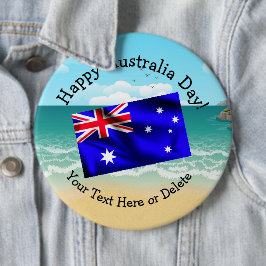 一致する文字の編集オーストラリア日旗ビーチバッジ 缶バッジ