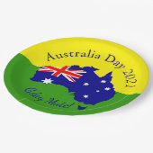 一致する文字の編集Australia Day 9" ペーパープレート (アングル)