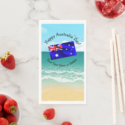 一致する文字の編集Australia Day Flagビーチ (インサイチュ)