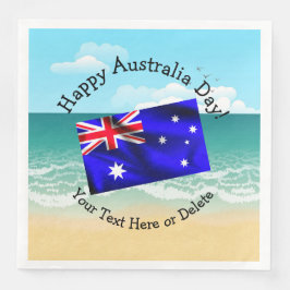一致する文字の編集Australia Day Flagビーチ