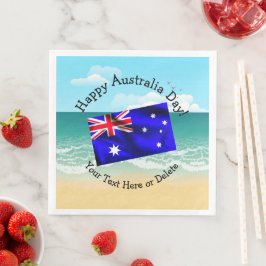 一致する文字の編集Australia Day Flagビーチ