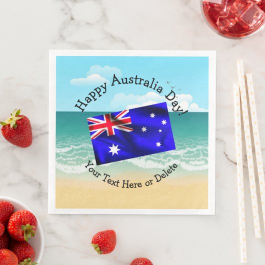 一致する文字の編集Australia Day Flagビーチ (インサイチュ)
