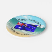 一致する文字の編集Australia Day Flagビーチ7" ペーパープレート (アングル)