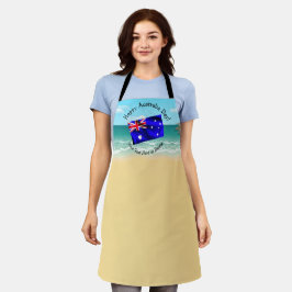 一致する文字の編集Australia Day Flagビーチ エプロン