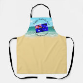 一致する文字の編集Australia Day Flagビーチ エプロン (正面)