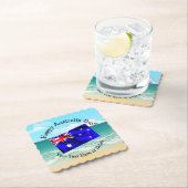 一致する文字の編集Australia Day Flagビーチ ペーパーコースター (インサイチュ)