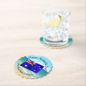 一致する文字の編集Australia Day Flagビーチ ペーパーコースター (インサイチュ)