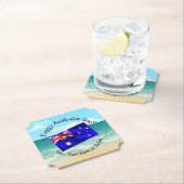 一致する文字の編集Australia Day Flagビーチ ペーパーコースター (インサイチュ)