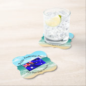 一致する文字の編集Australia Day Flagビーチ ペーパーコースター (インサイチュ)