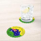 一致する文字の編集Australia Day Round ペーパーコースター (インサイチュ)