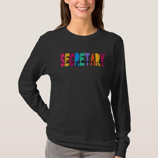 一致する秘書の分隊またはチームの新学期広告 Tシャツ (正面)