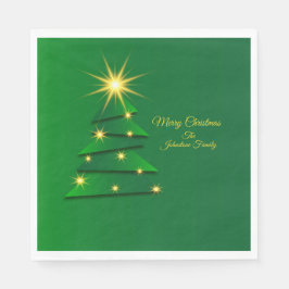 一致する緑のツリー変更名ランチョン スタンダードランチョンナプキン